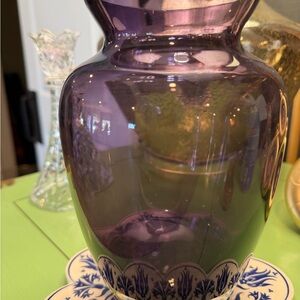 Hand Blown Purple Vase- Gorgeous Design